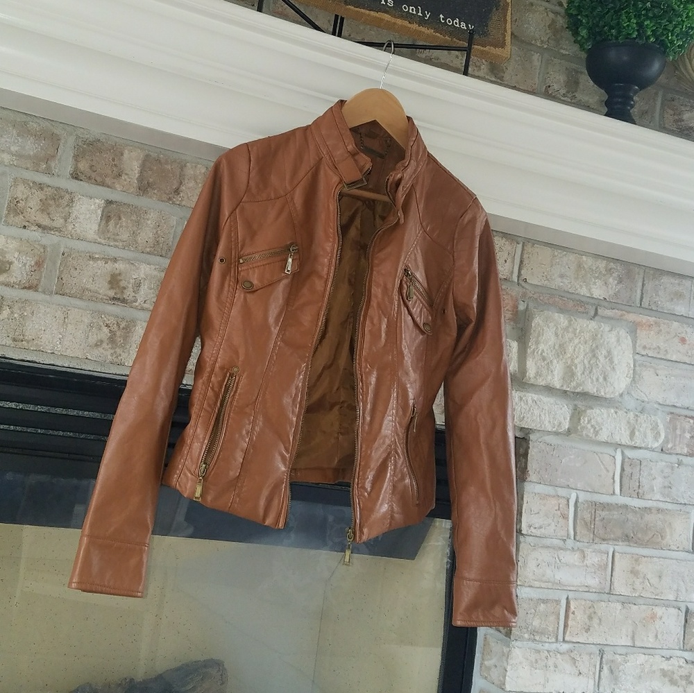 J2 (Jou Jou) Camel Pleather Jacket